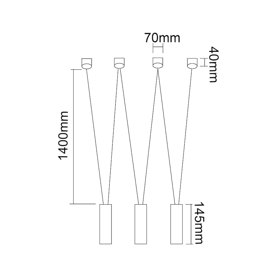 LAMPA wisząca Viva III Bianco Orlicki Design loftowa OPRAWA metalowy ZWIS tuby białe