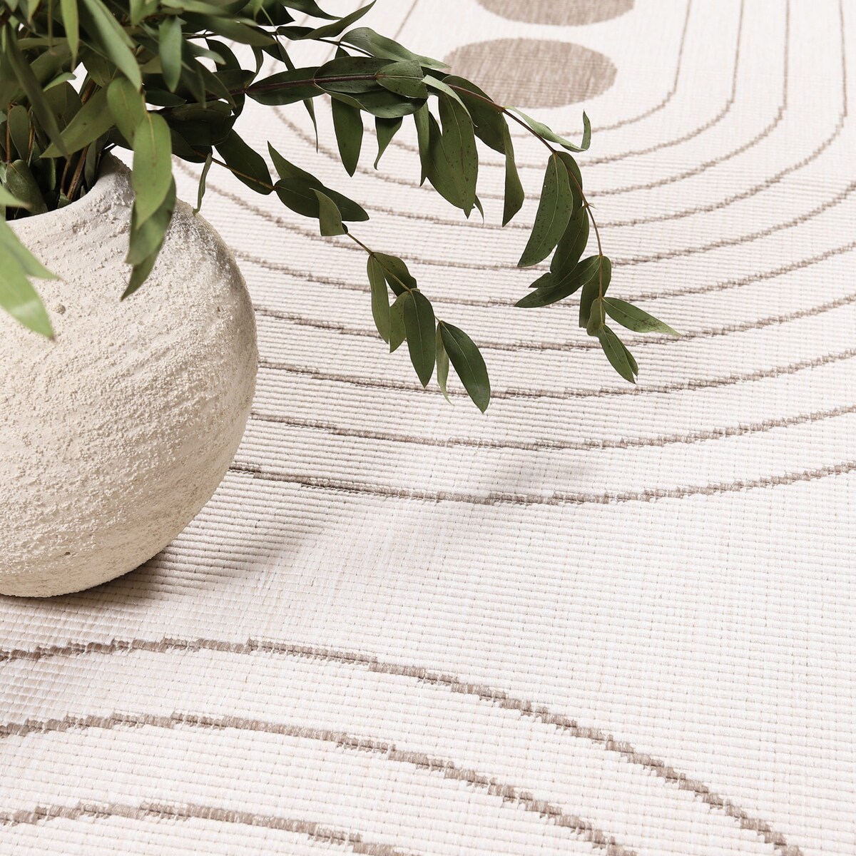 Funkcjonalny dywan na zewnątrz i do wnętrz, dwustronny DUO 57390 Krem 160x230