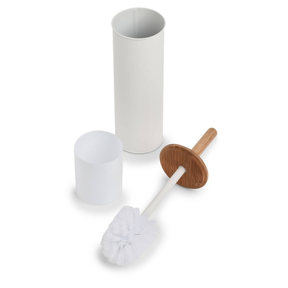 Szczotka WC z metalu i bambusa, Ø 10 cm