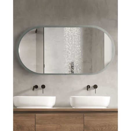 Lustro ścienne LED 120 x 60 cm srebrne CHATEAUROUX