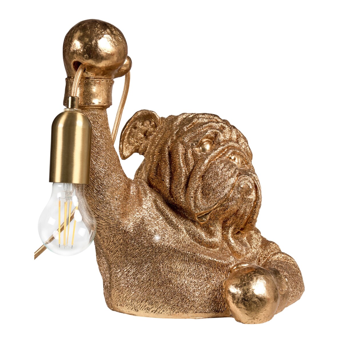 Lampa stołowa Pies MIKE Złoty