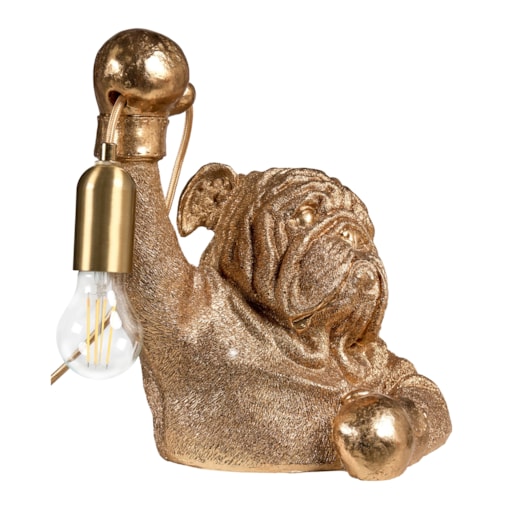 Lampa stołowa Pies MIKE Złoty