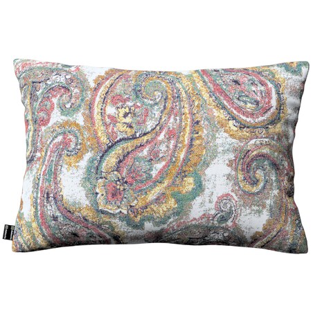 Poszewka Kinga na poduszkę prostokątną 47x28 wielokolorowy paisley na kremowym tle