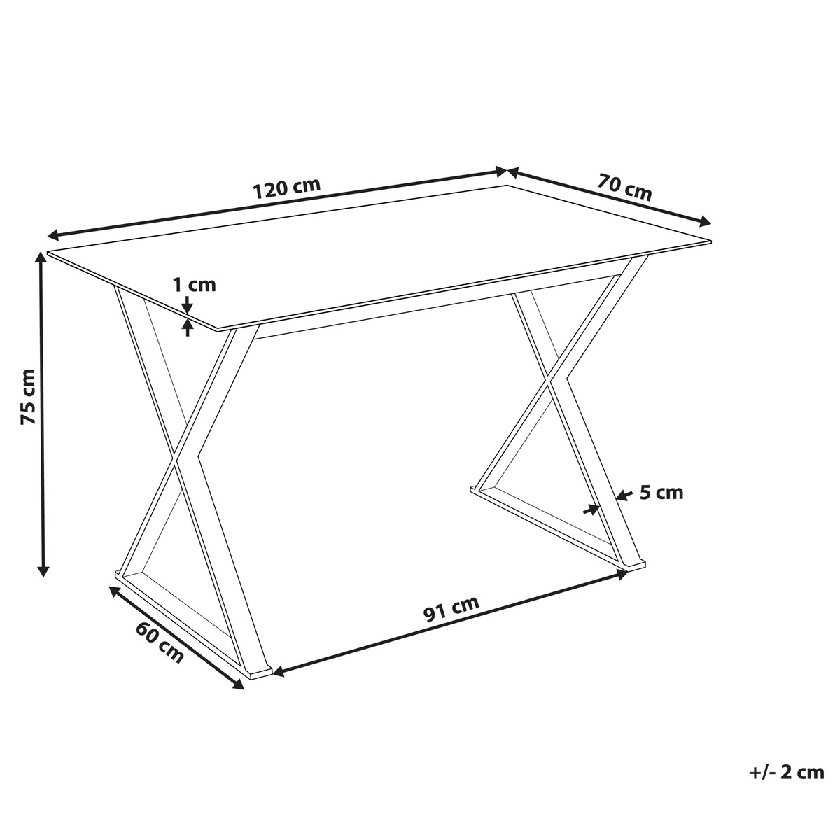 Stół do jadalni ATTICA Biały 120 cm 70 cm Szkło hartowane