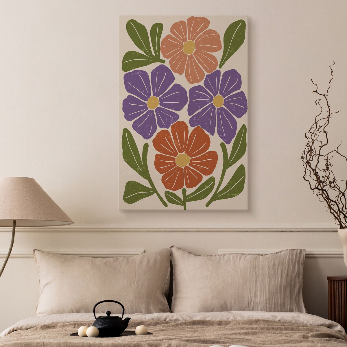 Obraz Kolorowe Pastelowe Stokrotki 80x120cm