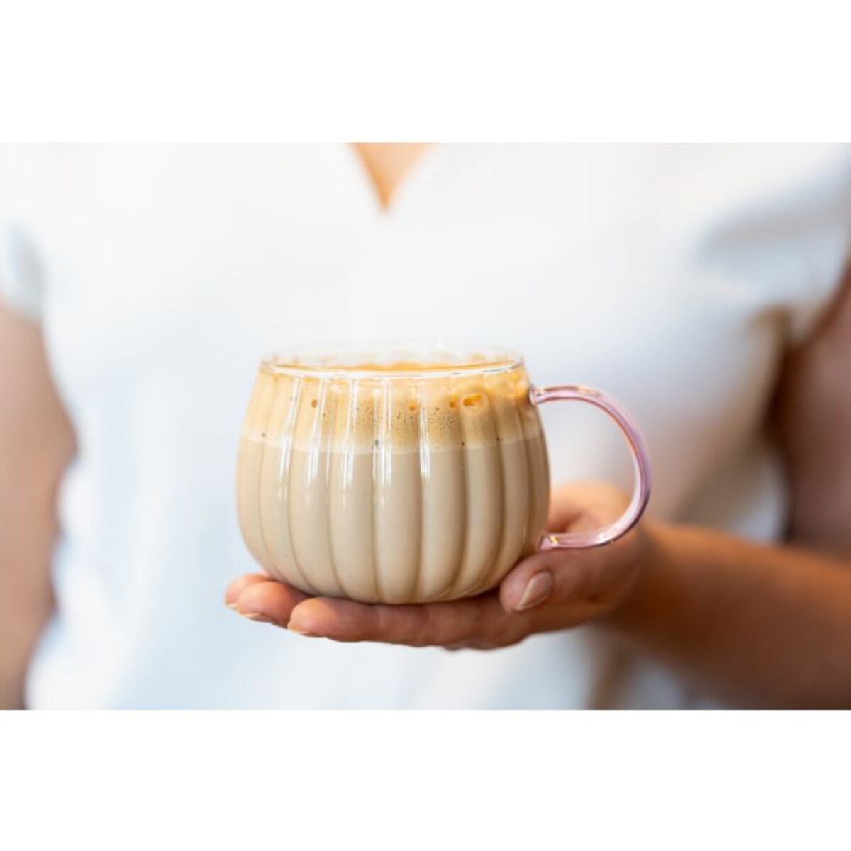 Komplet 2 szklanek z różowym uchem 350 ml Tulip 1210