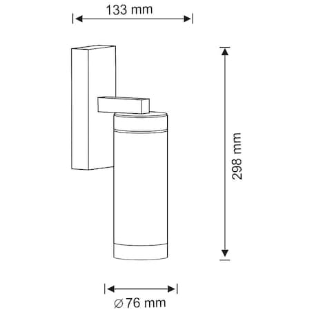 Elewacyjna LAMPA ścienna SPECTRA 312334 metalowa OPRAWA zewnętrzny kinkiet IP44 czarna, Polux