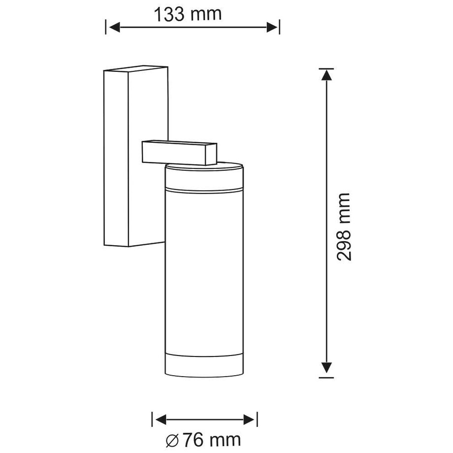 Elewacyjna LAMPA ścienna SPECTRA 312334 metalowa OPRAWA zewnętrzny kinkiet IP44 czarna, Polux