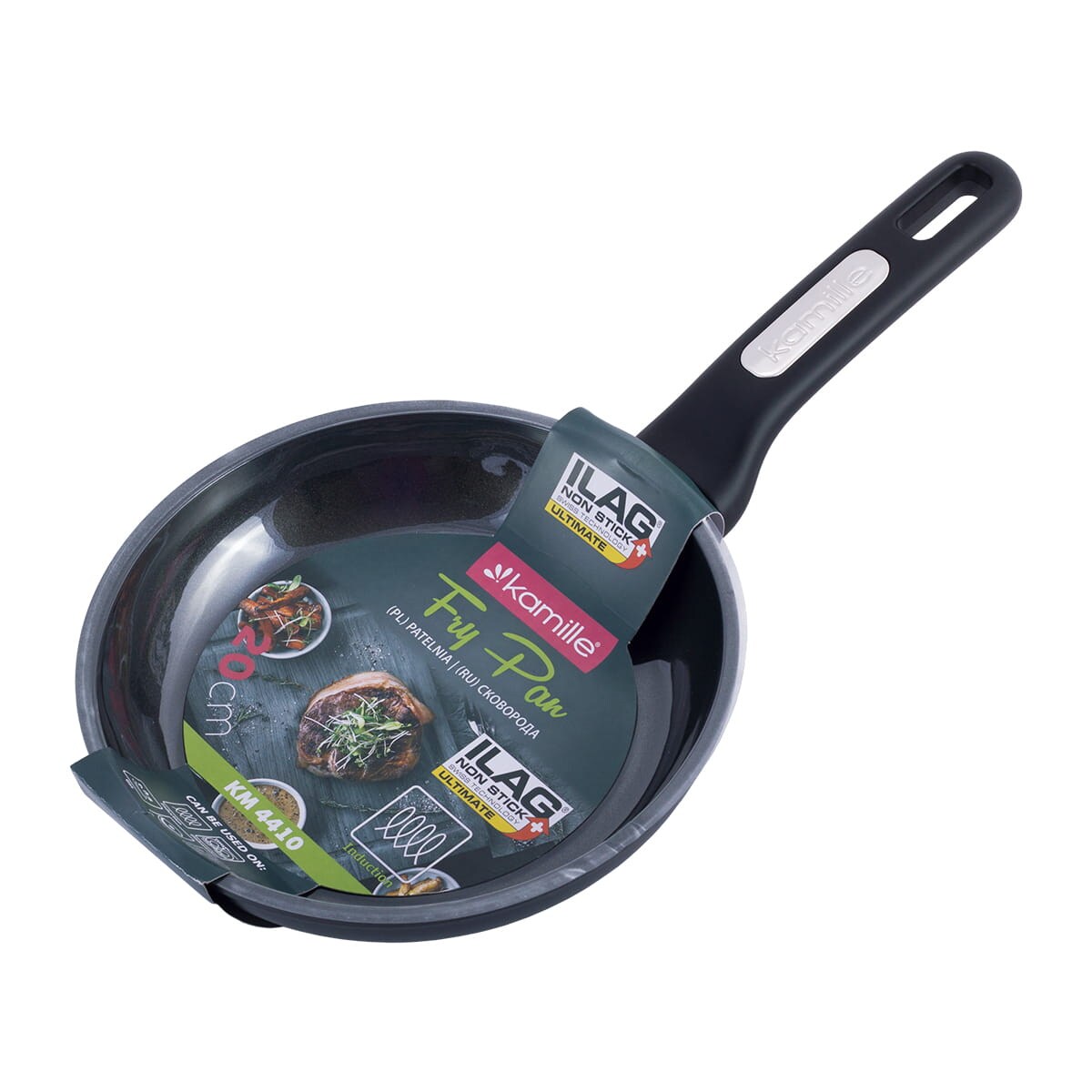 Patelnia 20cm solidna z powłoką ILAG KAMILLE