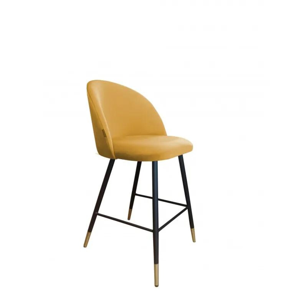 Hoker niski CLAUDINE VELVET GOLD musztardowy/curry