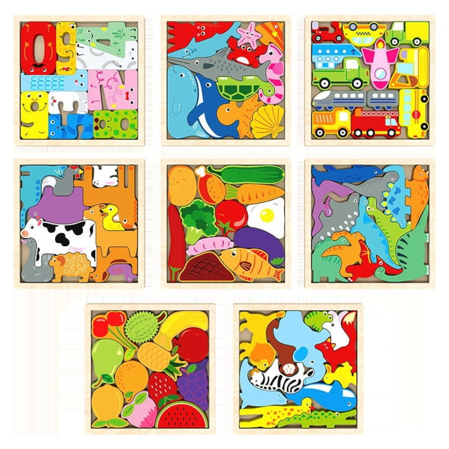 Puzzle drewniane - Pojazdy