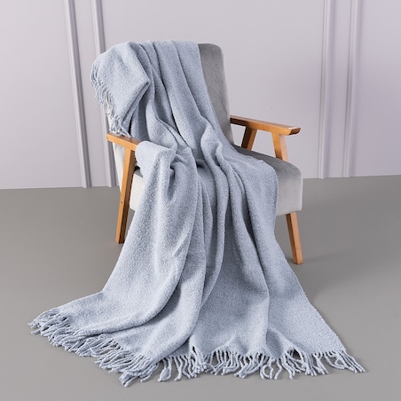 Pled Boucle 140x200 cm dusty blue, 140x200 cm