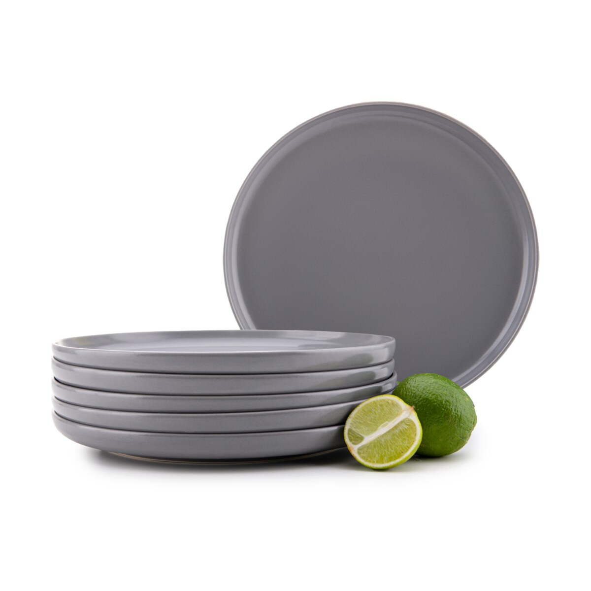 KONSIMO VICTO Zestaw talerzy obiadowych dla 6 osób (6 elementów) szary
