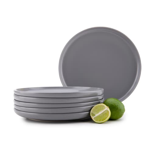 KONSIMO VICTO Zestaw talerzy obiadowych dla 6 osób (6 elementów) szary