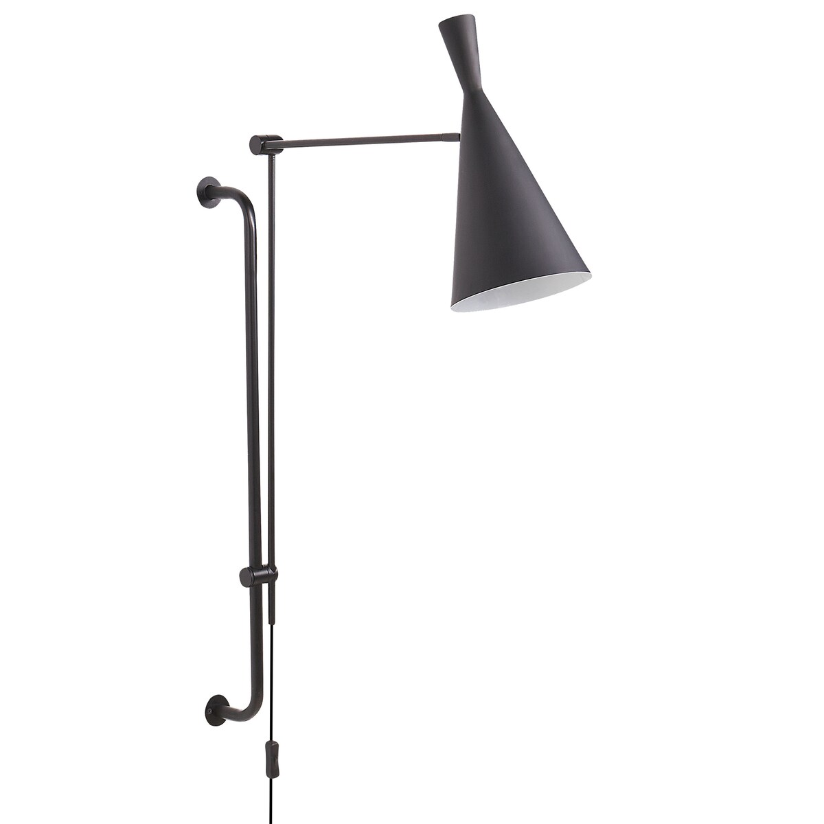 Lampa ścienna MARISA Czarny Metal Regulowana