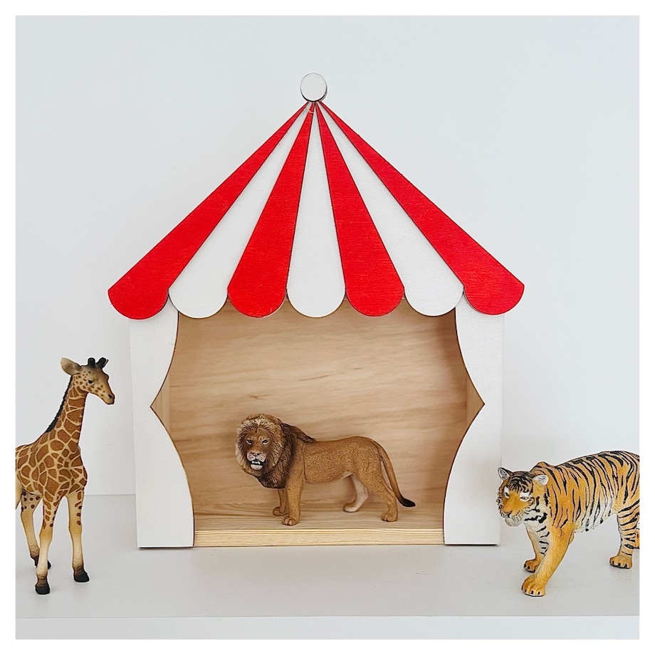 Cyrkowa półka KUBUKU czerwona