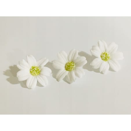 STOKROTKA BIAŁA 3x kwiaty mydlane do bukietów dekoracji boxy flower 4cm