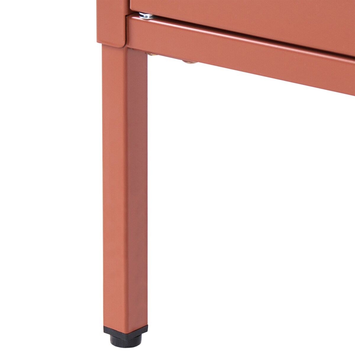 Szafka ze szklanymi drzwiami LERRYN Metal 90 cm Złoty brąz