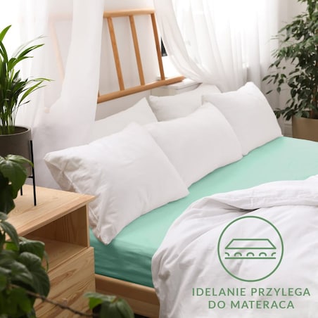 Prześcieradło jersey z gumką 80x160 kolor Morski