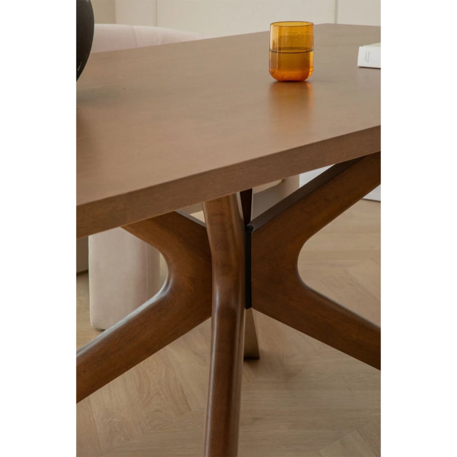 Prostokątny stół jadalniany 180x90 cm Arnaiz ciemnobrązowy