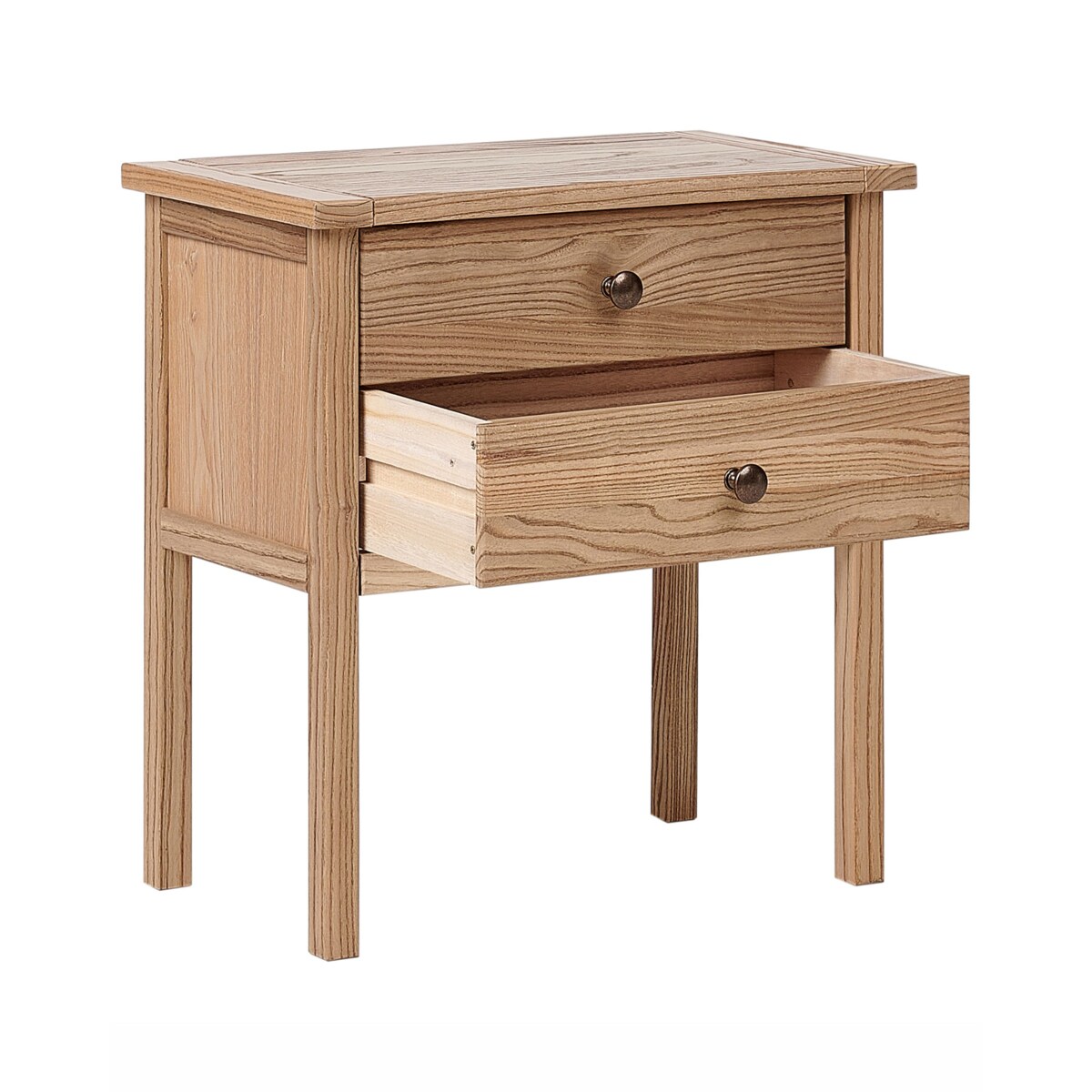 Szafka nocna 2 szuflady Drewno Jasne drewno SALTON
