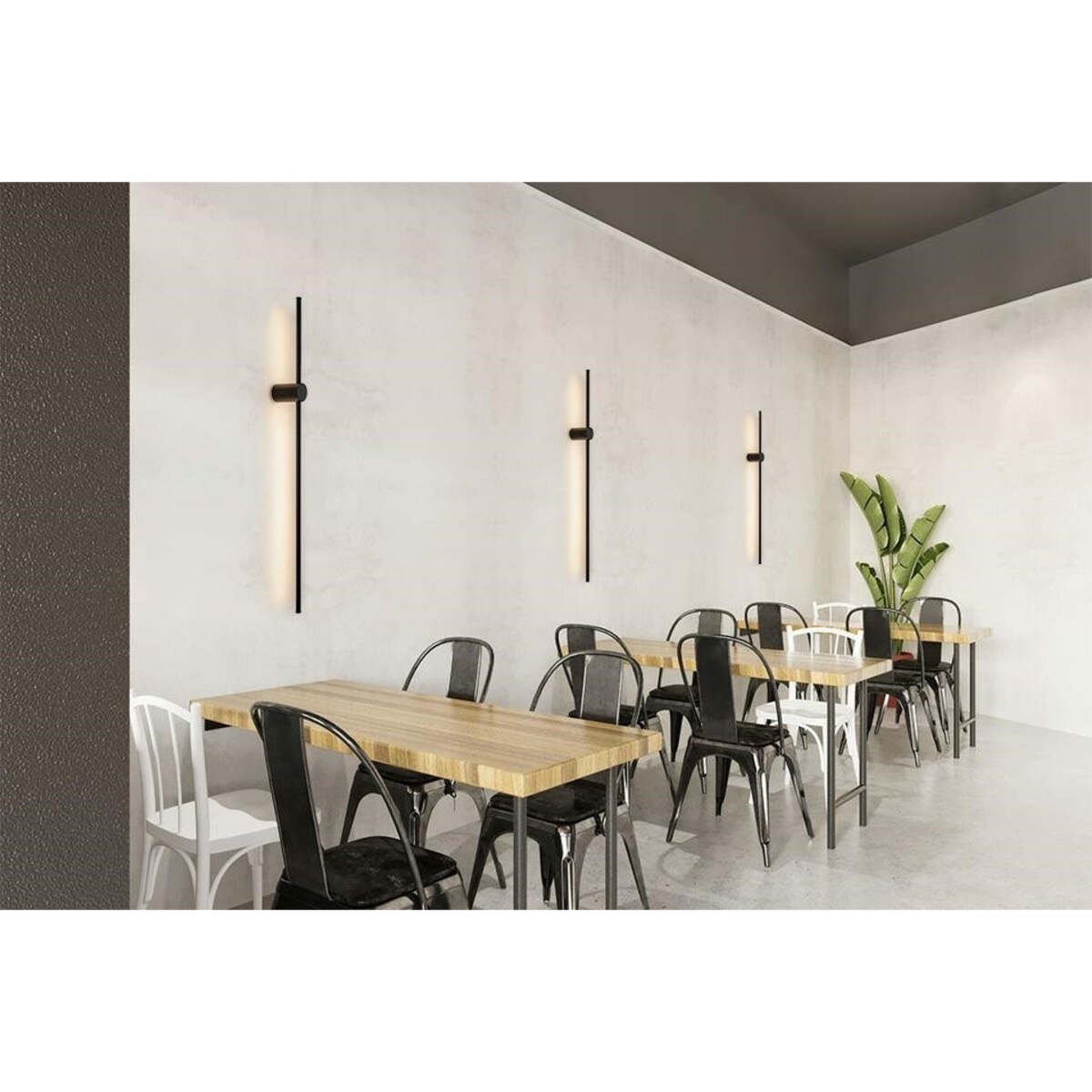 Lampa ścienna OMBRE 100 czarna