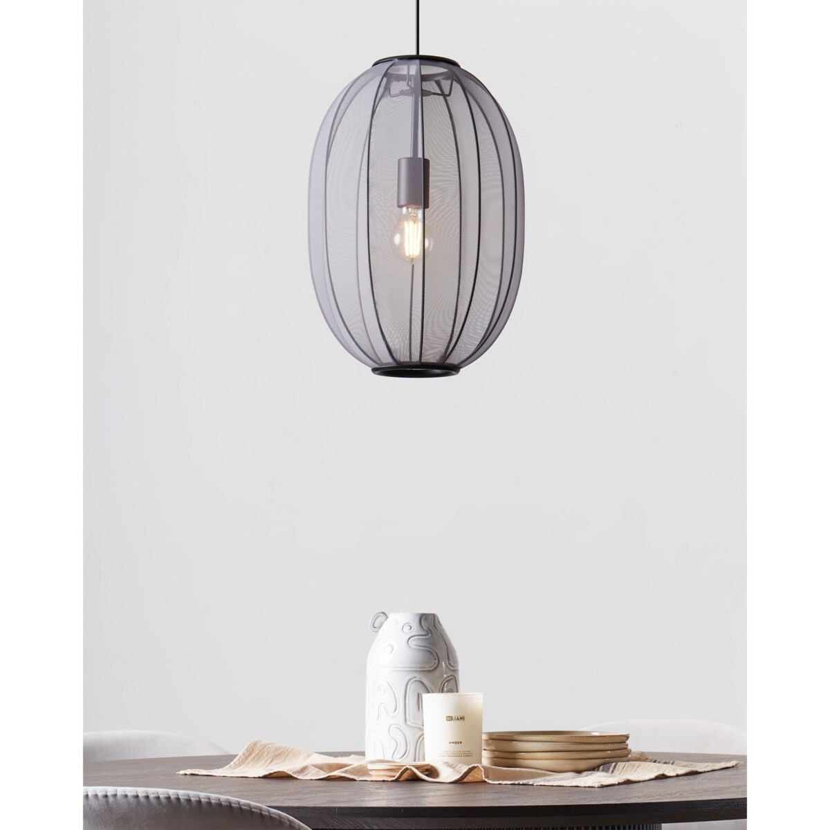 Lampa wisząca PADAMO Materiał syntetyczny Czarny