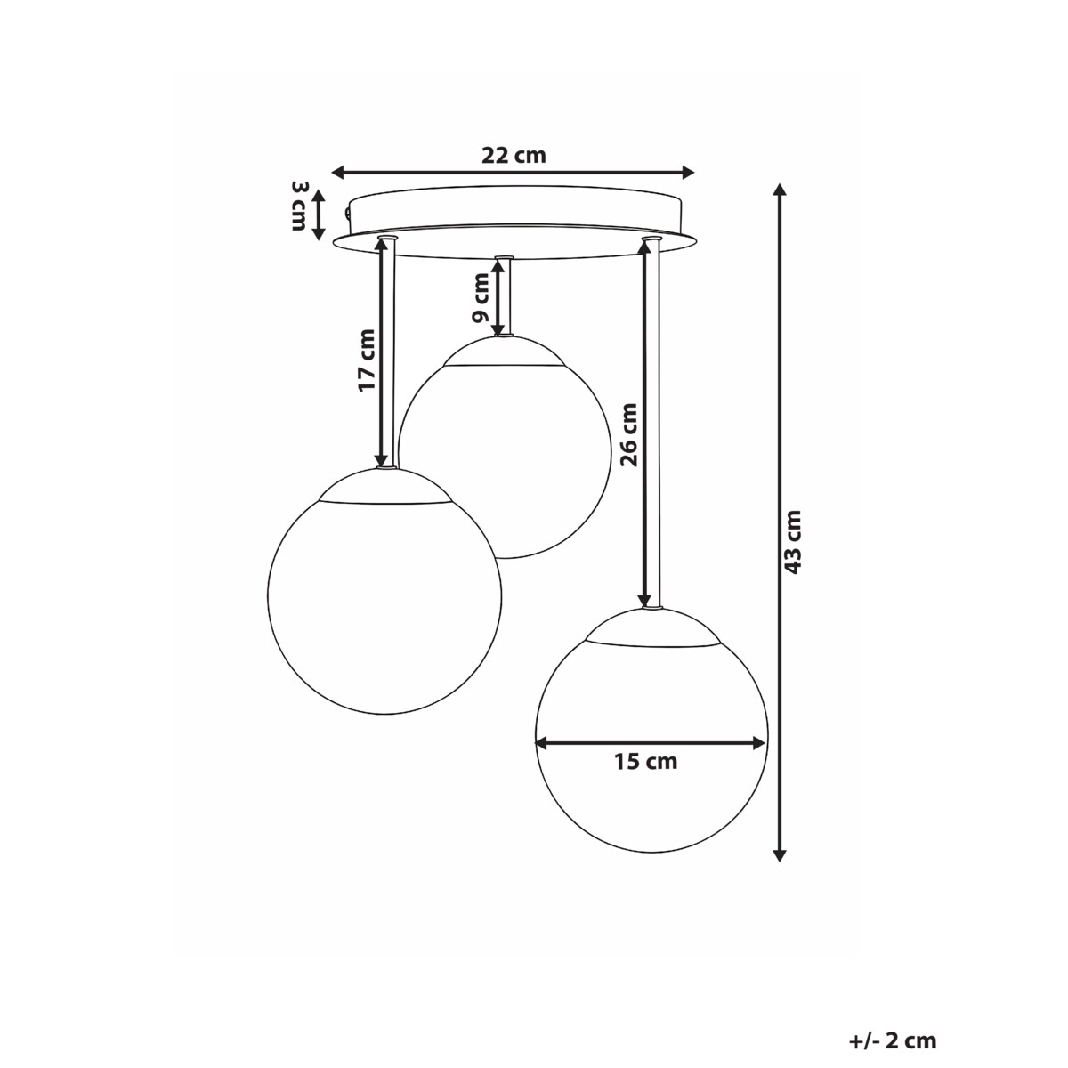 Lampa wisząca RIANA Metal Mosiężny