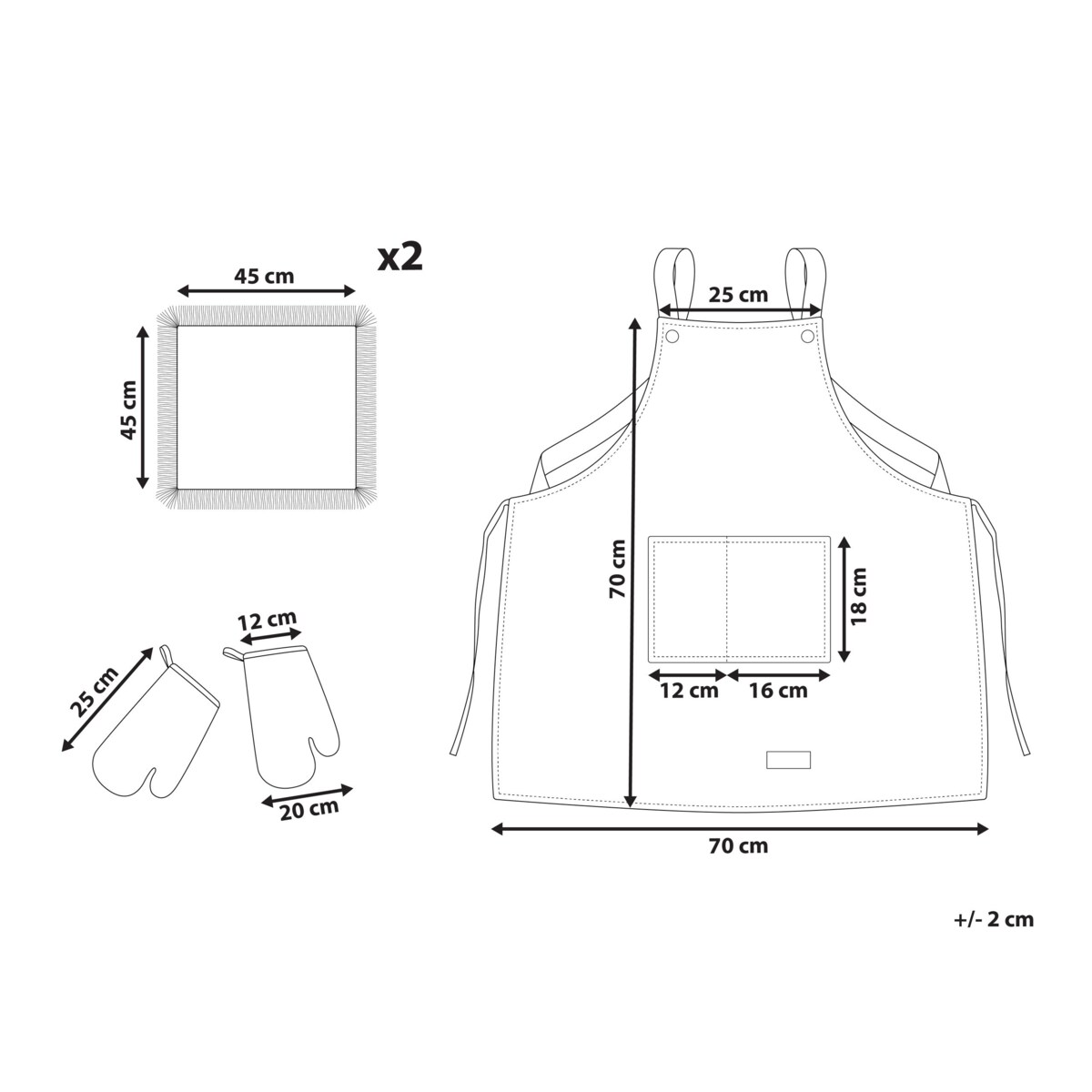 Zestaw tekstyliów kuchennych LACTUCA Różowy