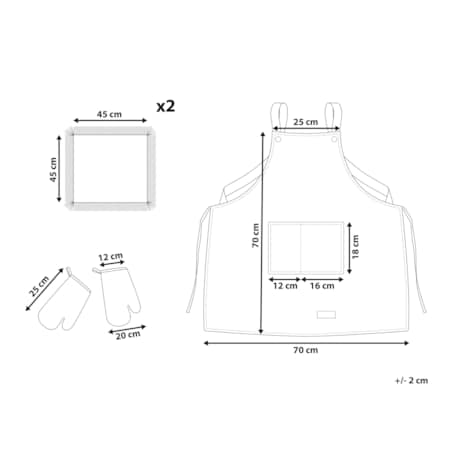 Zestaw tekstyliów kuchennych LACTUCA Różowy