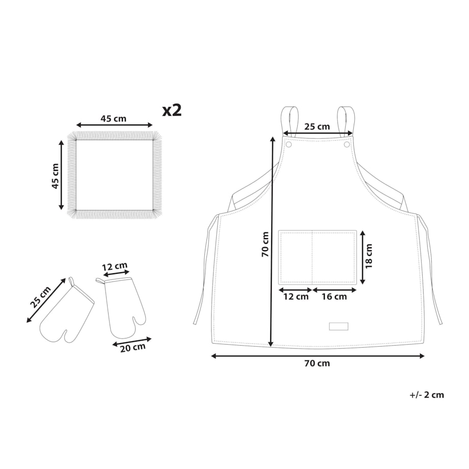 Zestaw tekstyliów kuchennych LACTUCA Różowy