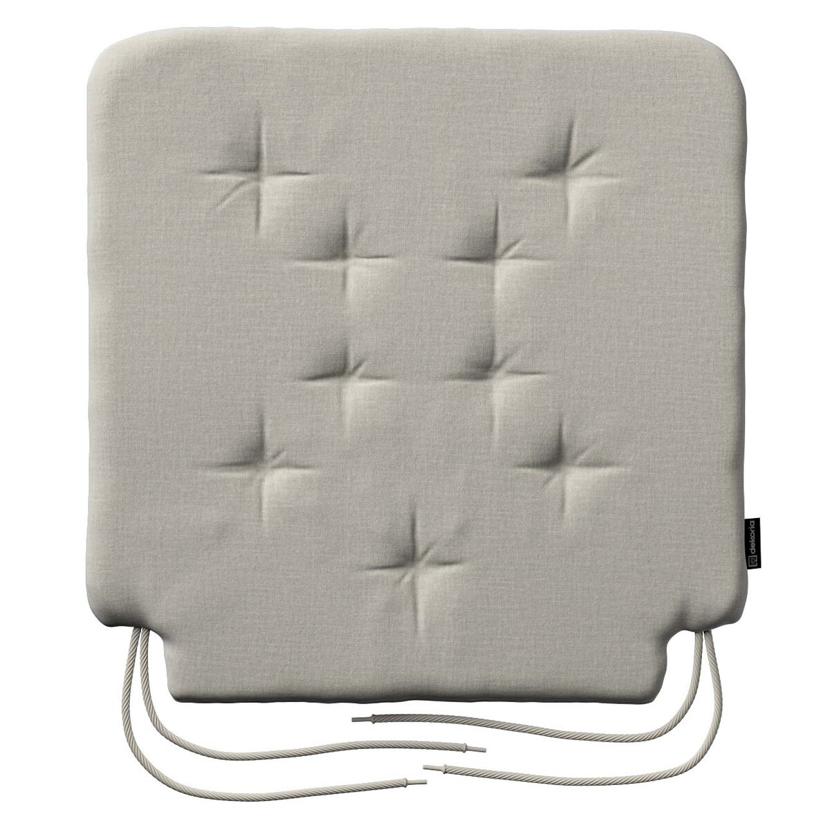 Poduszka na krzesło Olek, jasno szary welwet, 42 x 41 x 3,5 cm, Ingrid