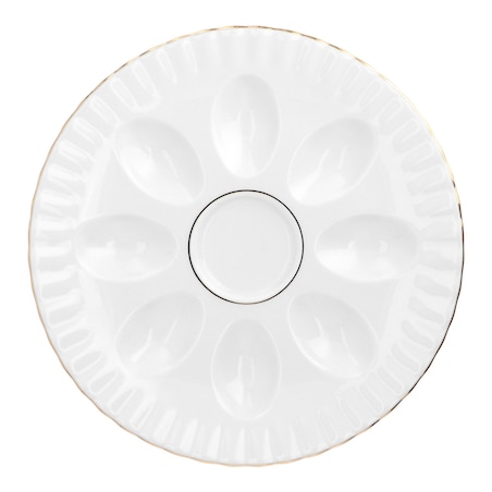 Półmisek okrągły do jaj 21 cm Iwona Złota Linia B014