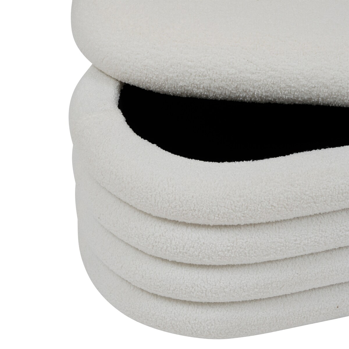 Siedzisko do przedpokoju GIULIA boucle, ze schowkiem, 110 x 46 x 40,5 cm