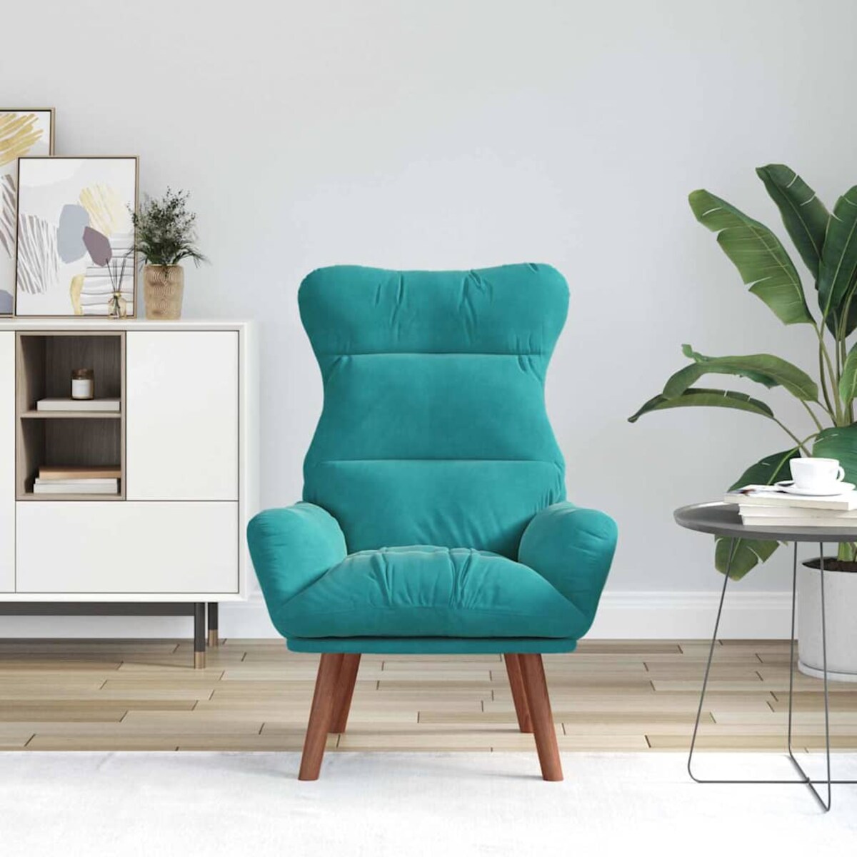 vidaXL Fotel relaksacyjny Turkusowy 69 x 74 x 93 cm Aksamit