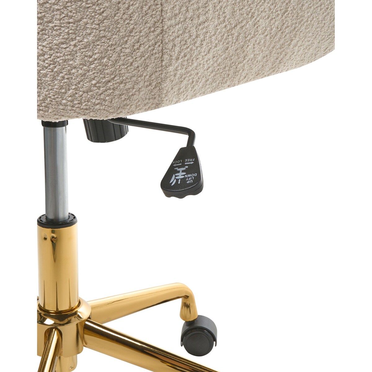 Krzesło obrotowe PALMDALE Boucle Jasnobeżowy