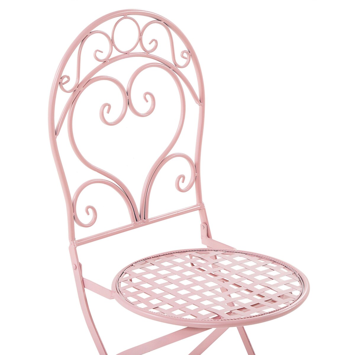 Krzesło ogrodowe Zestaw 2 Metal Różowy ALBINIA