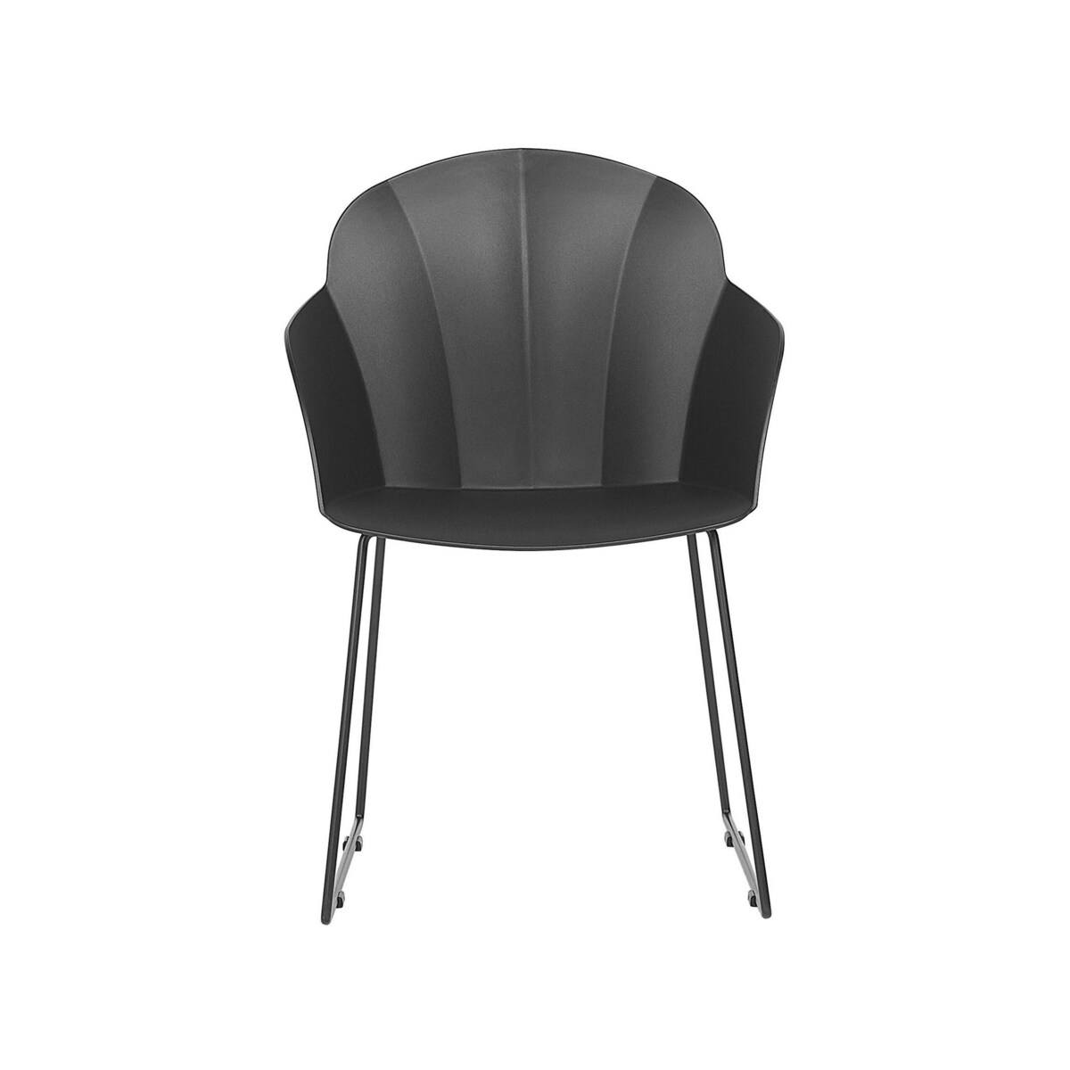 Zestaw 2 krzeseł do jadalni czarny SYLVA