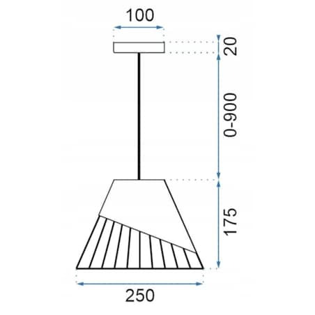 Lampa Sufitowa Wisząca Klosz Metal Szara Led Loft