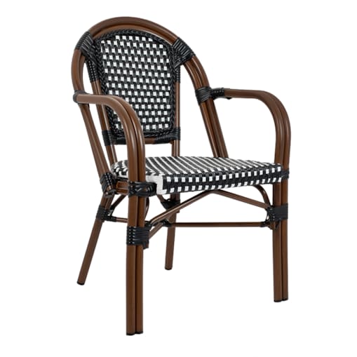 Krzesło CAFE PARIS ARM brązowe rattan