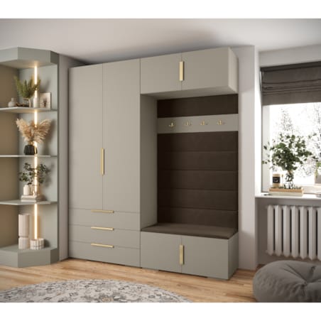 Garderoba do przedpokoju INOVA 1 Z12 kaszmir+złoty+manila04