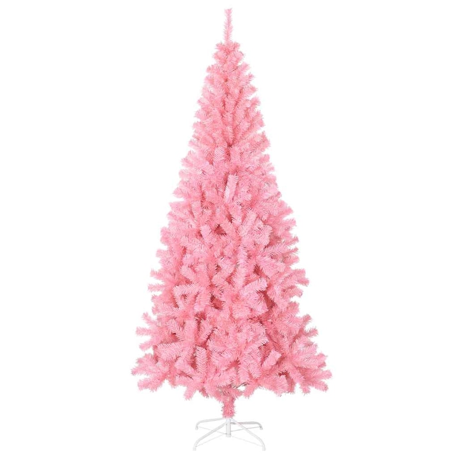 vidaXL Sztuczna choinka ze stojakiem, różowa, 180 cm, PVC