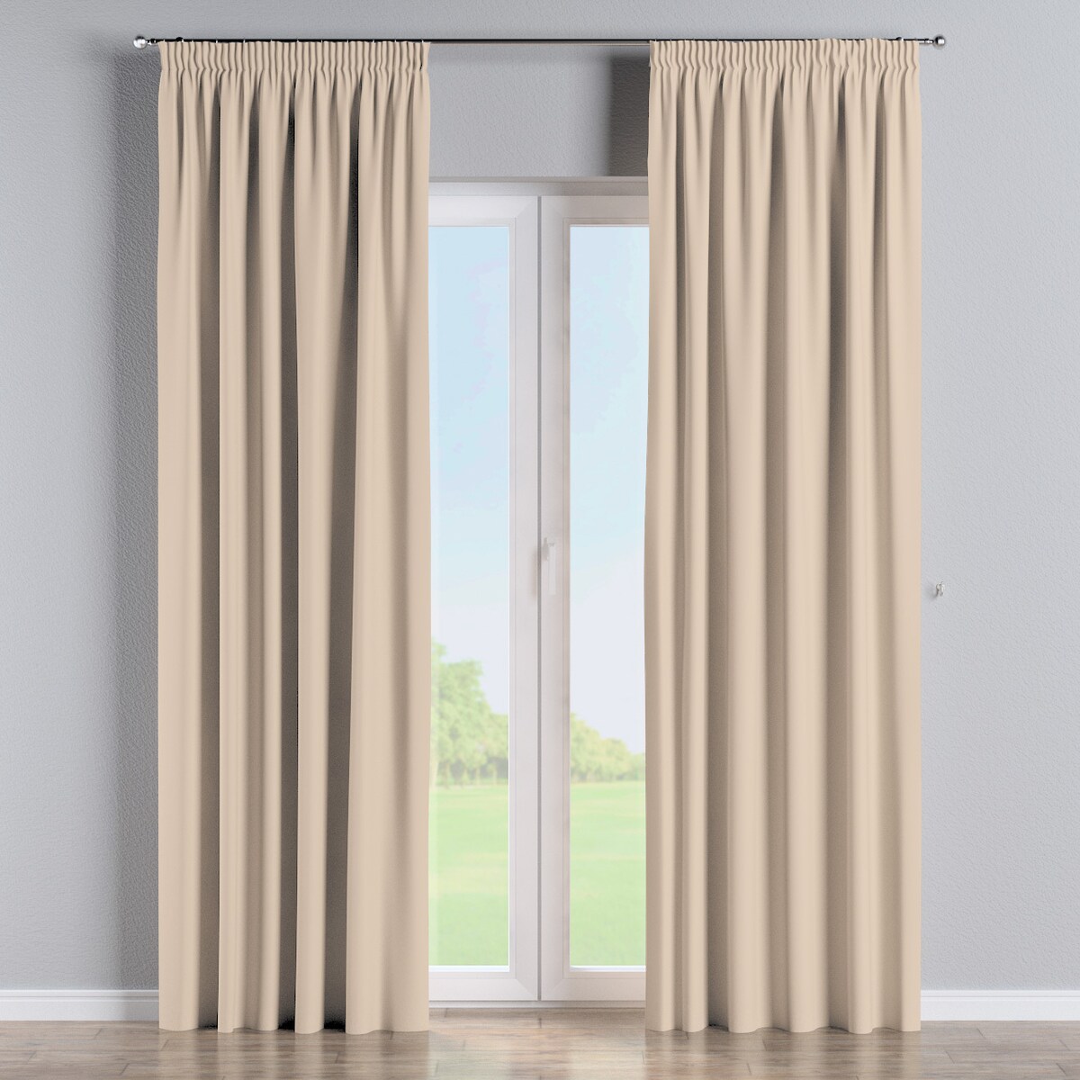 Zasłona na taśmie marszczącej 1 szt. 130x245 kremowy beż