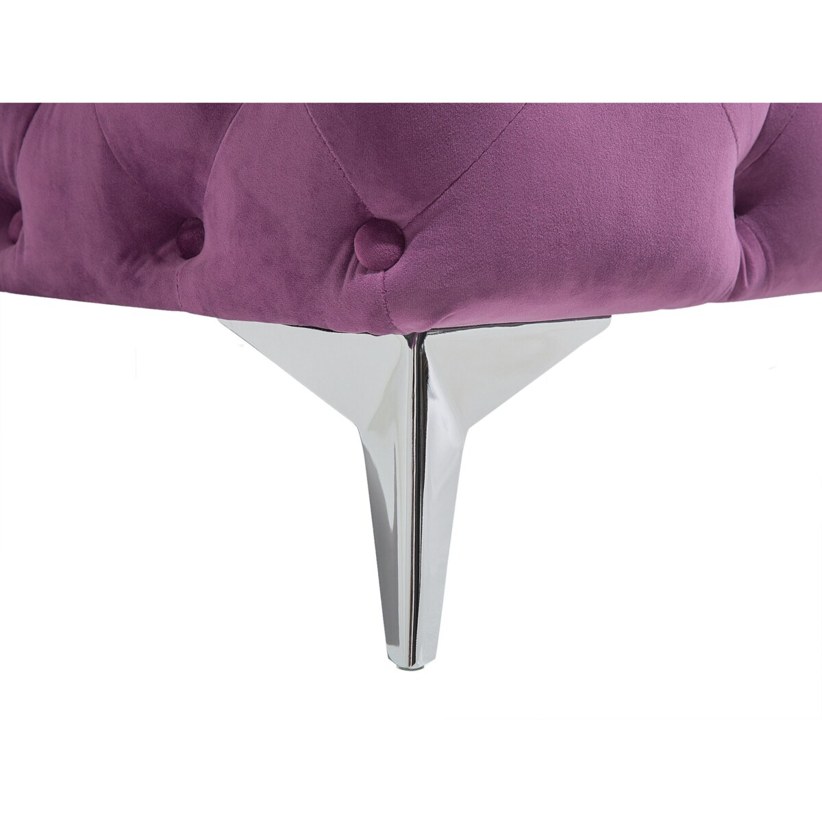 Sofa 3-osobowa welurowa fioletowa SOTRA