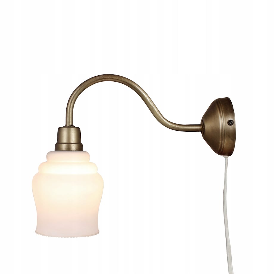 LAMPA KINKIET na ścianę do salonu ZŁOTA SZKŁO METAL retro glamour wisząca