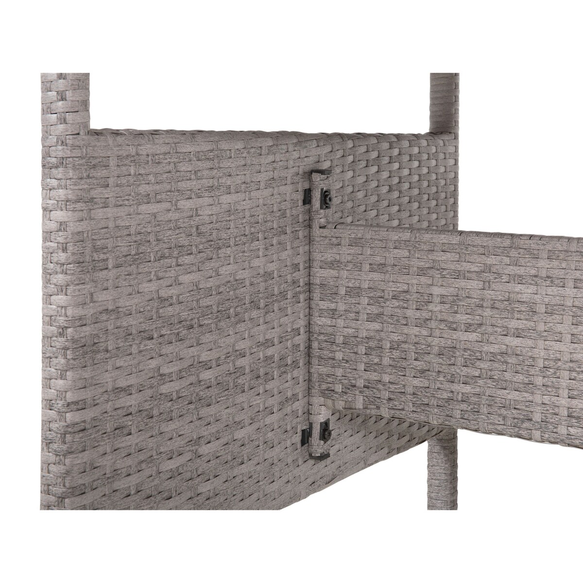 Stół ogrodowy z technorattanu 145 x 80 cm szary VITERBO