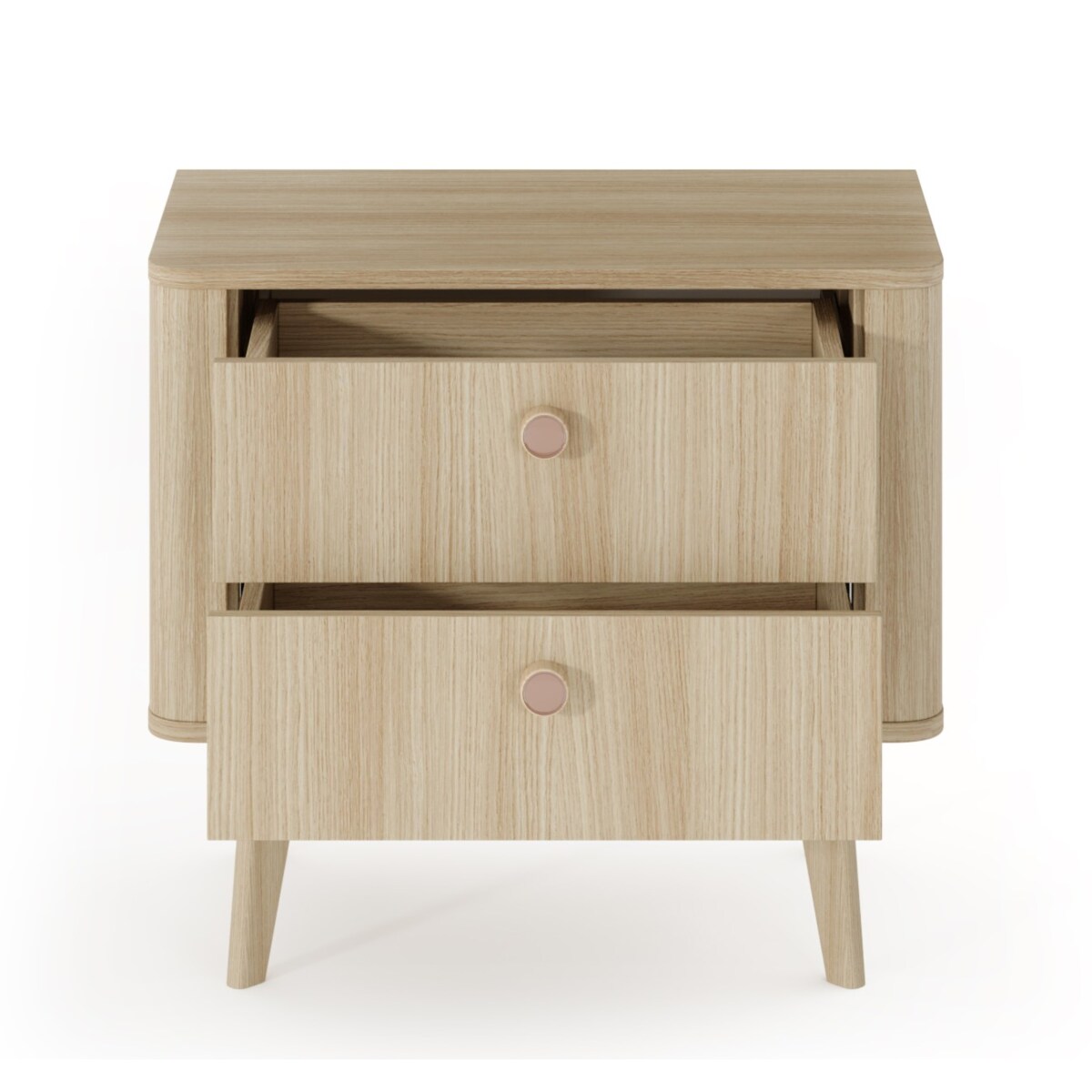 Szafka nocna KIKI 2S na drewnianych nóżkach