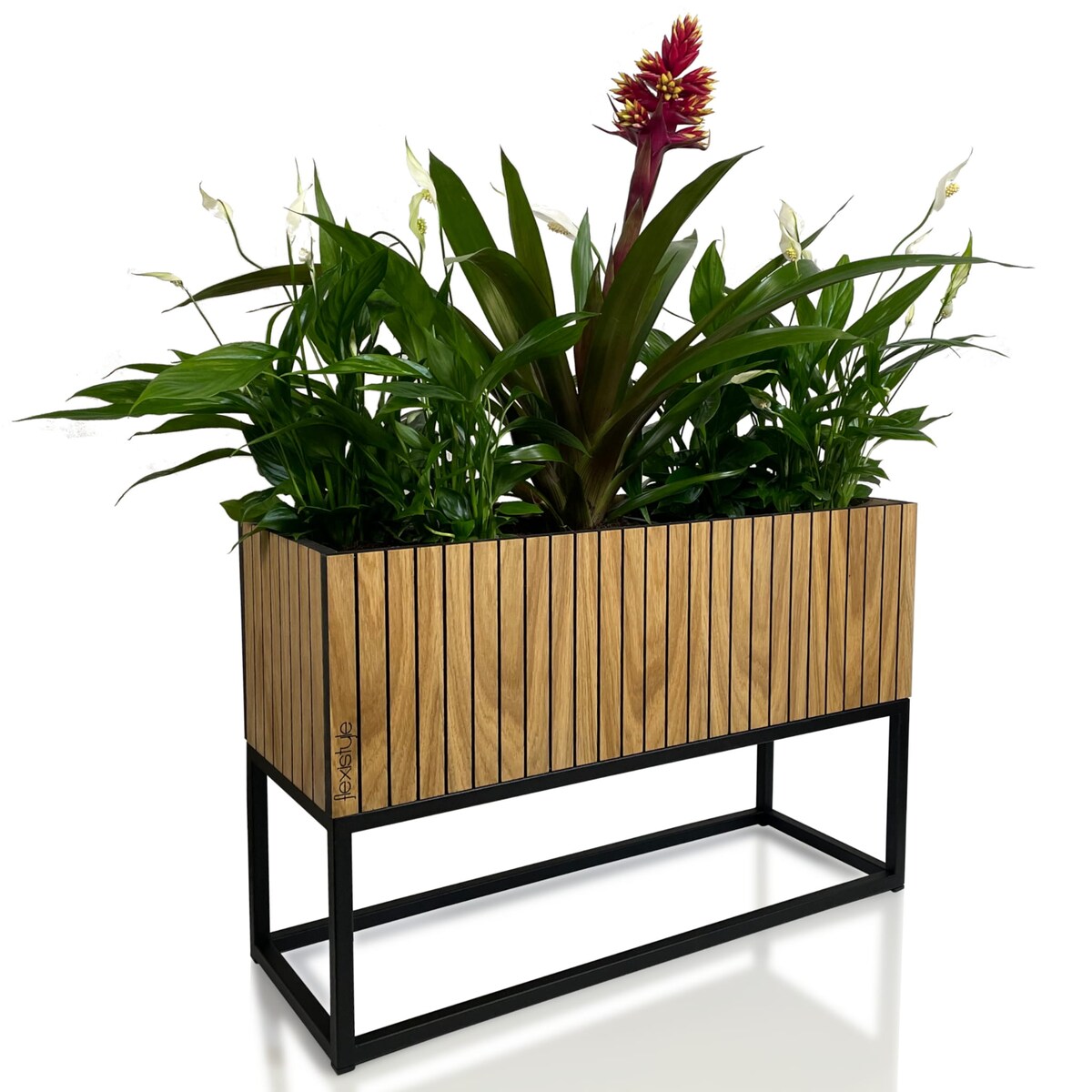 Kwietnik loftowy FIORINO lamele 62x22x40 cm