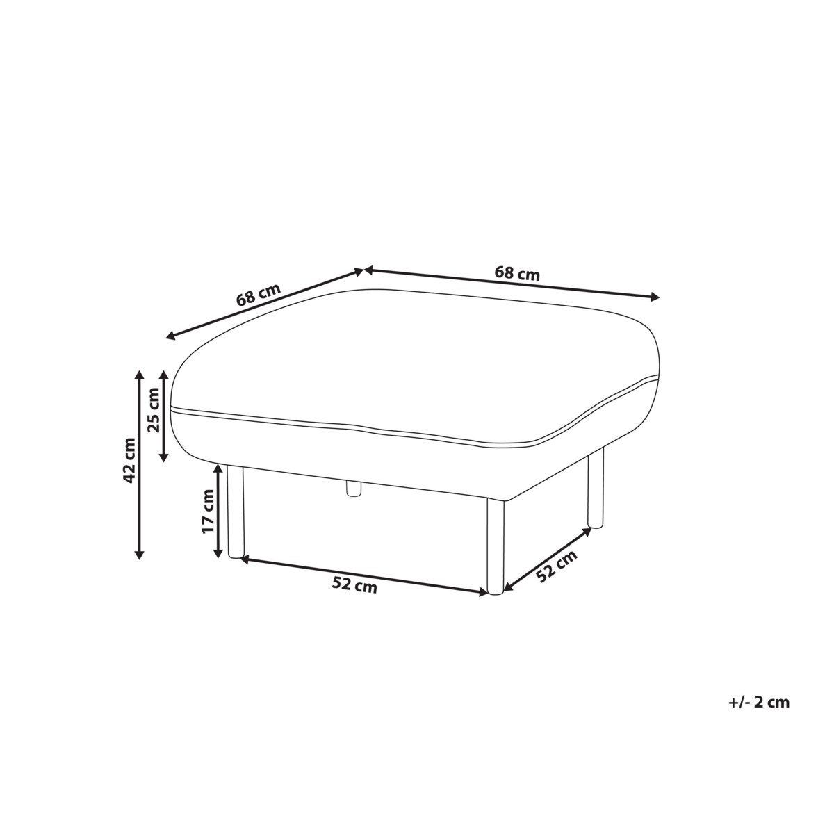 Otomana boucle biała TONSBERG