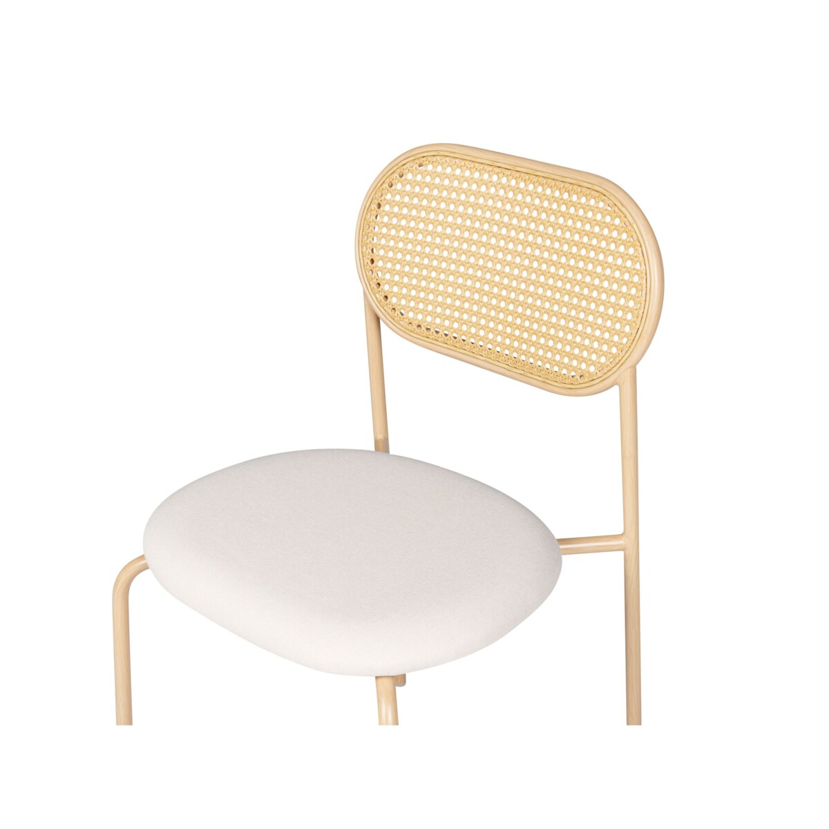 Zestaw 2 krzeseł do jadalni ADAVER Metal Jasnobrązowy